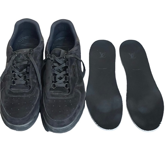 NOT FOR SALE Louis Vuitton Staff Trainer Black Suede Size 10.5 - Picture 11 of 16